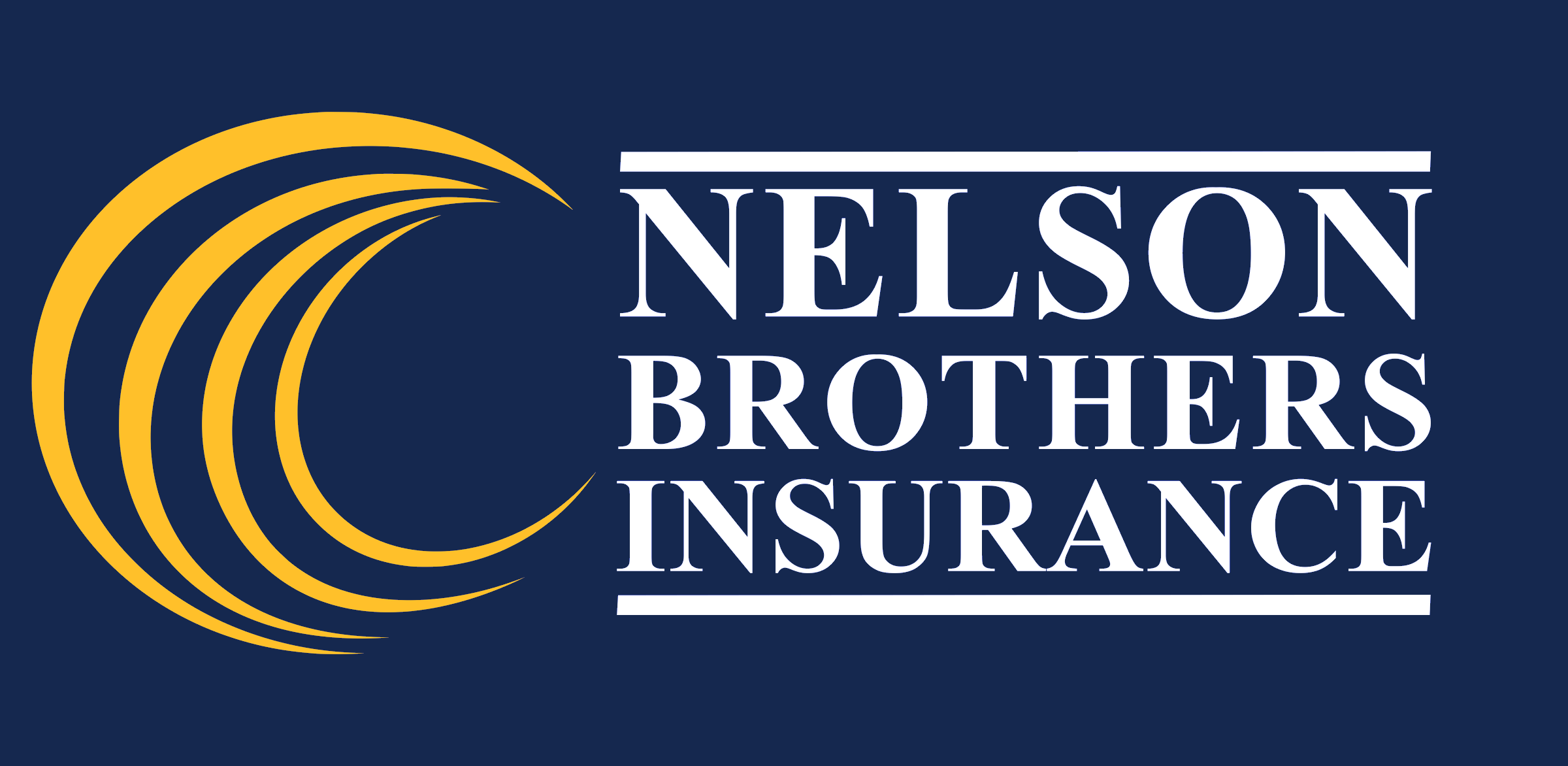 Nelson Brothers Insurance logo on a blue background